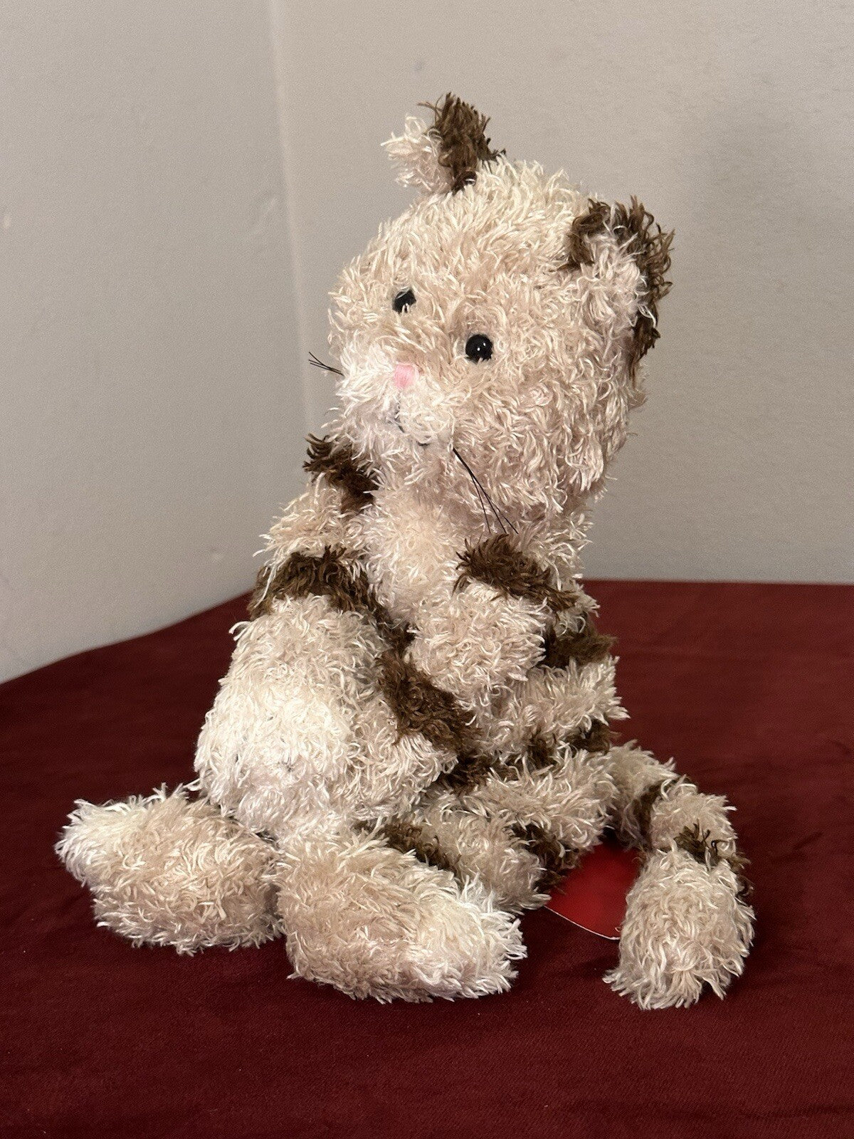 NUOVO Jellycat Small Bunglie Kitten nuovo con etichetta camerette bambini in pensione etichetta rossa beige gatto-