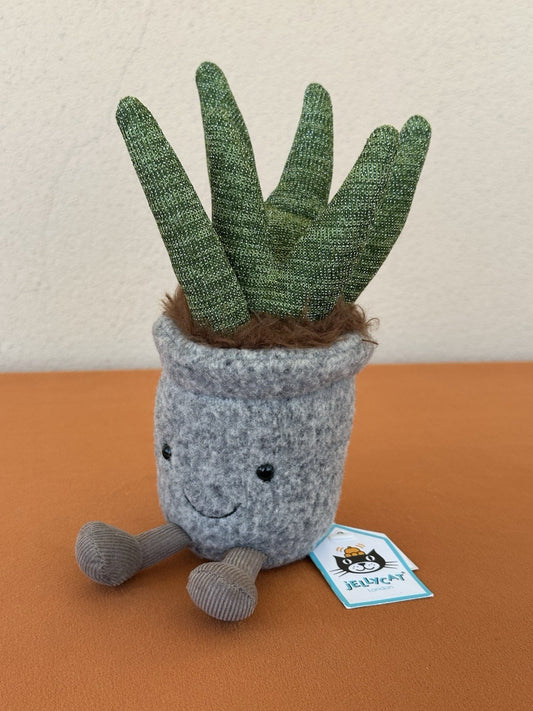 NEW Jellycat Amuseable Silly Succulent Aloe BNWT Plant in Pot Soft Toy Retired