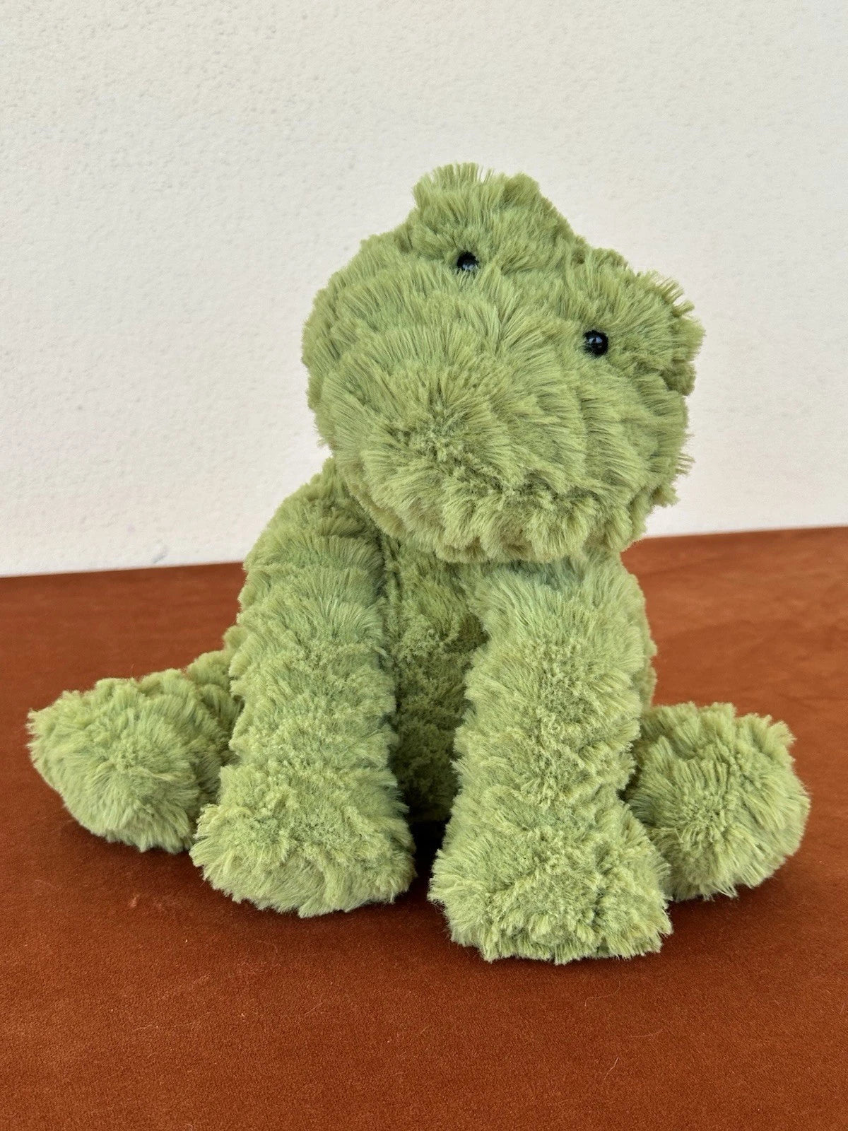 Peluche Jellycat Medium Fuddlewuddle Frog raro giocattolo morbido anfibio verde in pensione