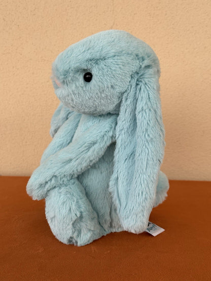 Jellycat Medium Bashful Aqua Bunny BNWOT Retired Rare Soft Toy Rabbit Plush