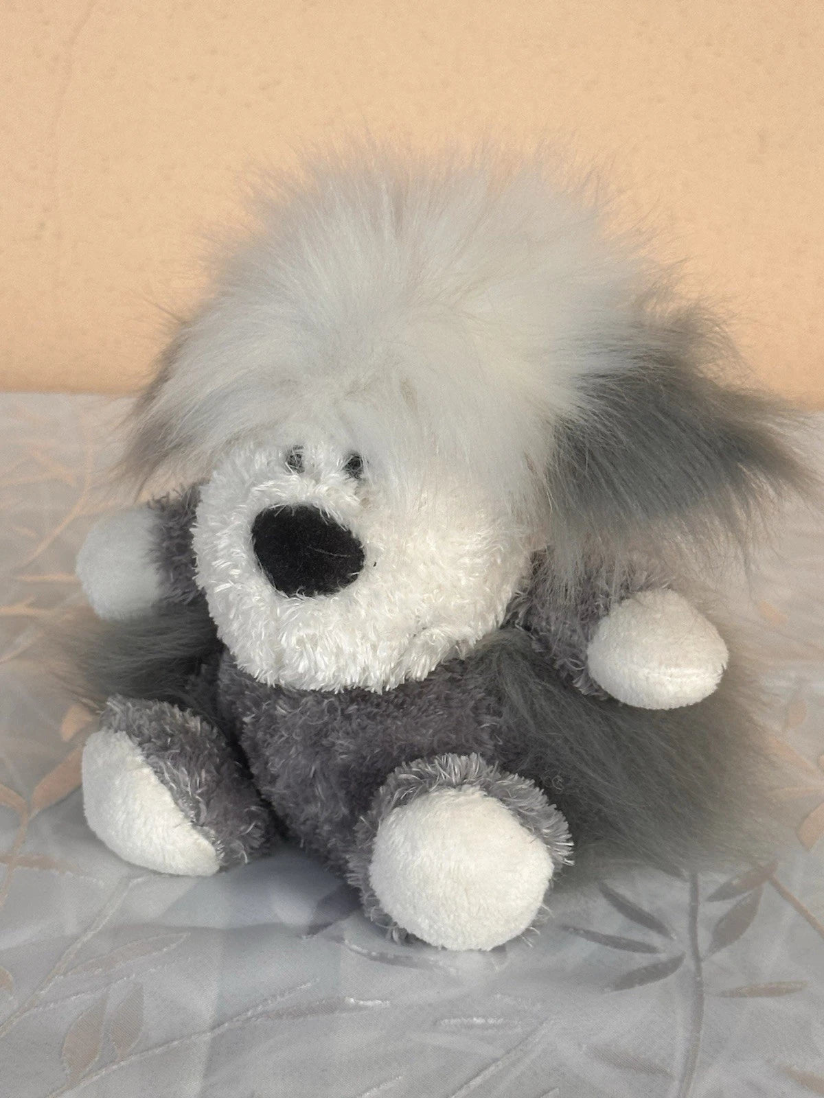Jellycat Pudding Sheepdog nuovo senza etichette bicolore cucciolo cane raro cucciolo in pensione peluche cm.15