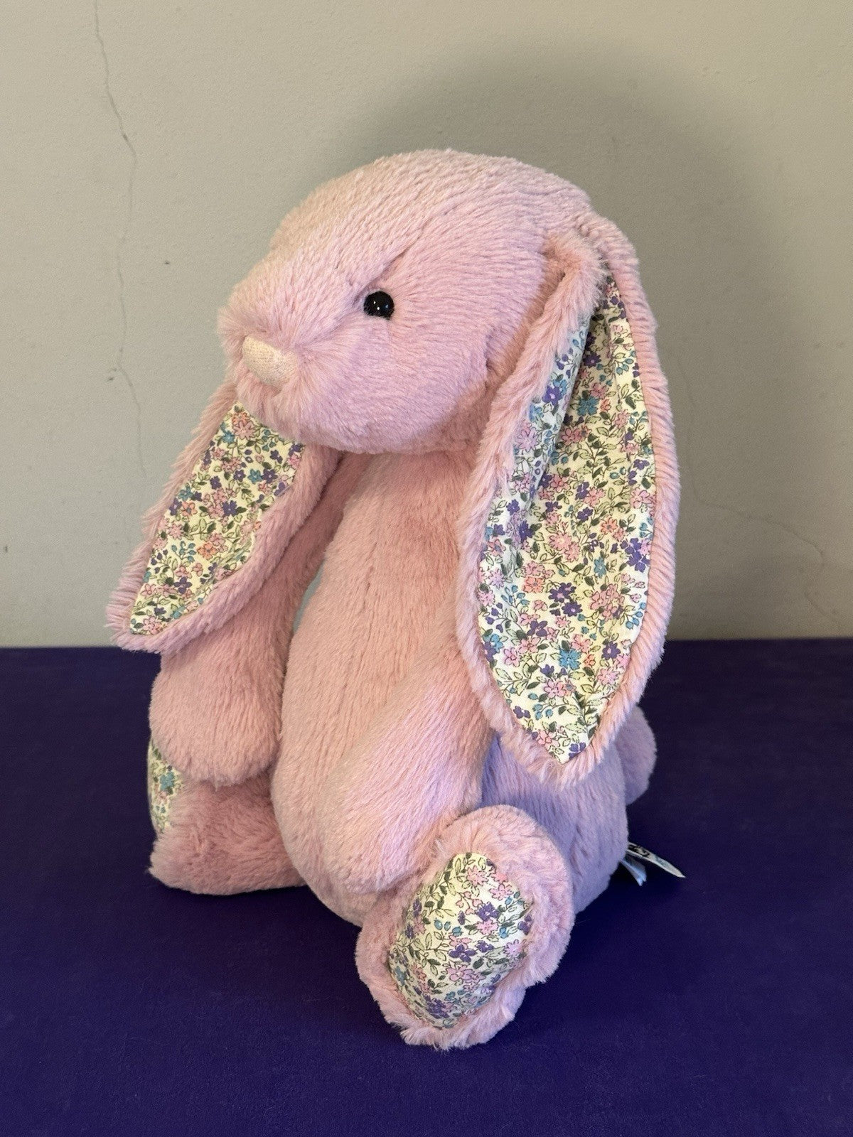 Jellycat Coniglietto Grande Timido Fiori di Tulipano Coniglio Rosa in Pensione con Fiori cm.36-