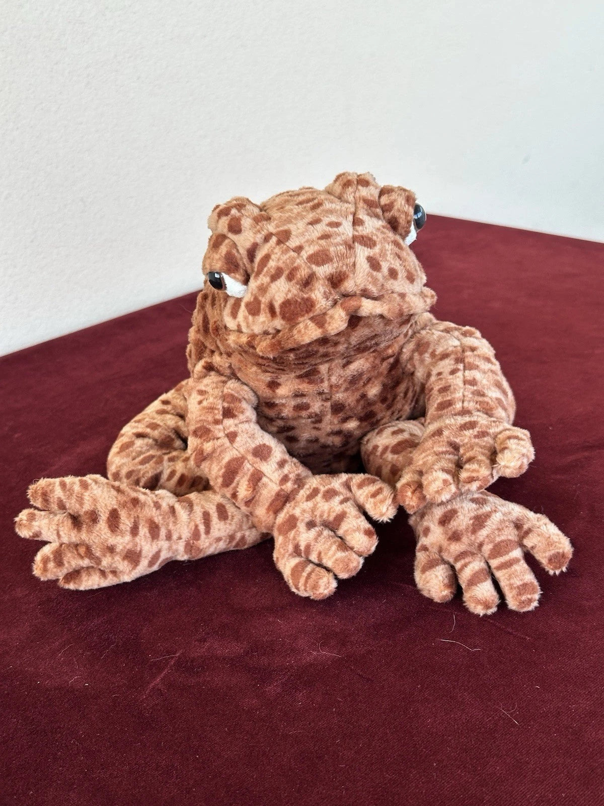 Jellycat Toby Toad BNWOT Medium Brown Soft Toy Beanie 12in Retired Rare Plush