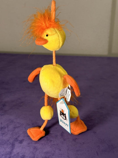 NUOVO Jellycat Wobbly Bobbly pulcino nuovo con etichette vintage pulcino giallo raro uccellino anatra in pensione-