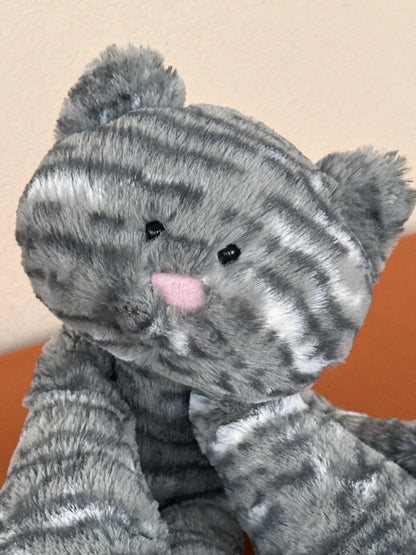 Peluche Jellycat Merryday grigio gatto tabby in pensione raro argento tabby gattino gattino