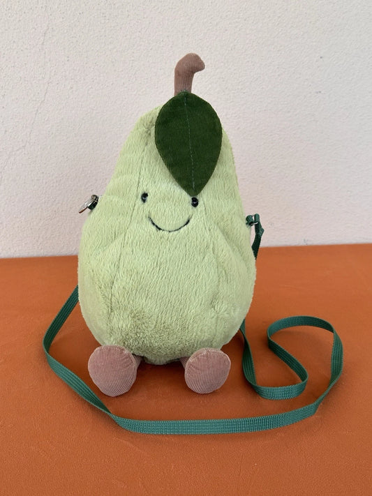 Borsa Jellycat Amusabile Pera Cibo Frutta Pensionato Tracolla Giocattolo Morbido Raro Peluche