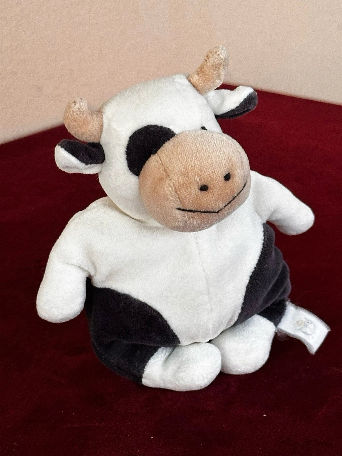 Jellycat Comfie Cow - Small Velour Beanie Cow - Tiny Cow 5” Retired 1999