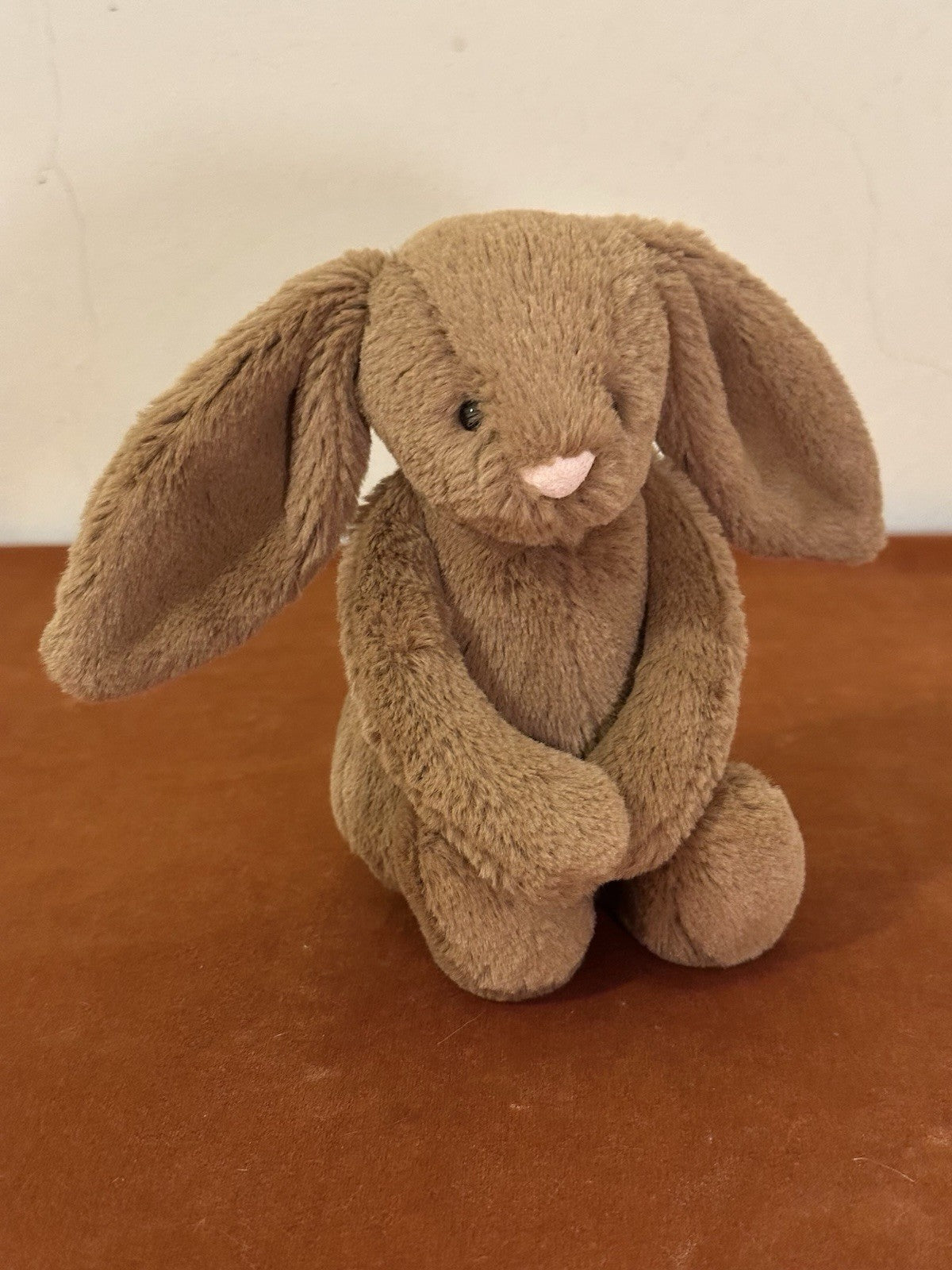 Jellycat piccolo coniglietto noce moscata nuovo senza etichette marrone caldo cioccolato noci coniglio raro ritirato-