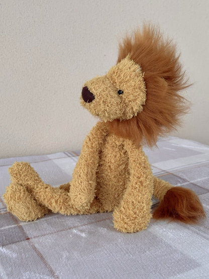 Peluche Jellycat Wild Thing Lion gambe lunghe fagiolo coccoloso morbido raro ritirato-
