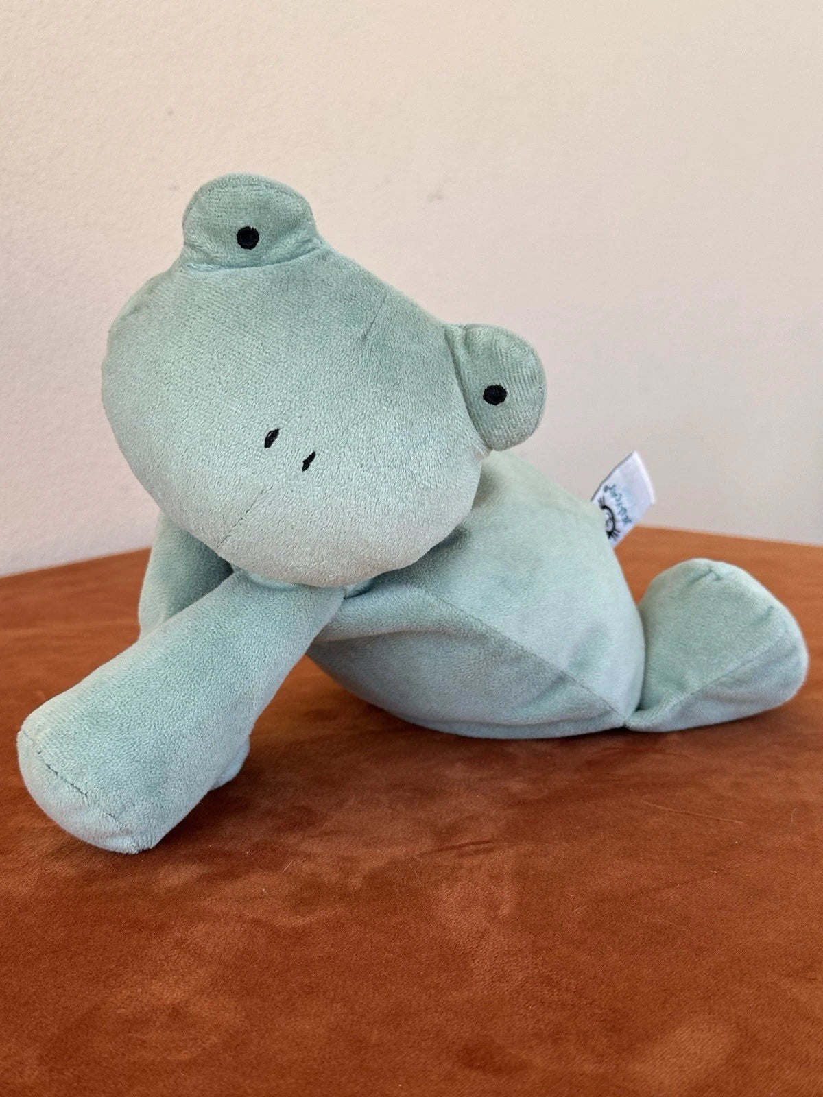 Jellycat Dozydou Frog BNWOT Rare Retired Velvety Sage Green Soft Toy