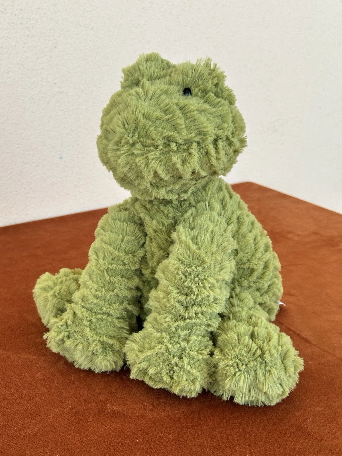 Peluche Jellycat Medium Fuddlewuddle Frog raro giocattolo morbido anfibio verde in pensione