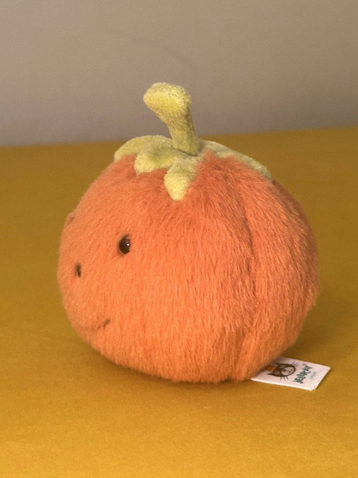 Jellycat Fluffy Pumpkin BNWOT Tiny Rare Retired Squash HTF Halloween Soft Toy