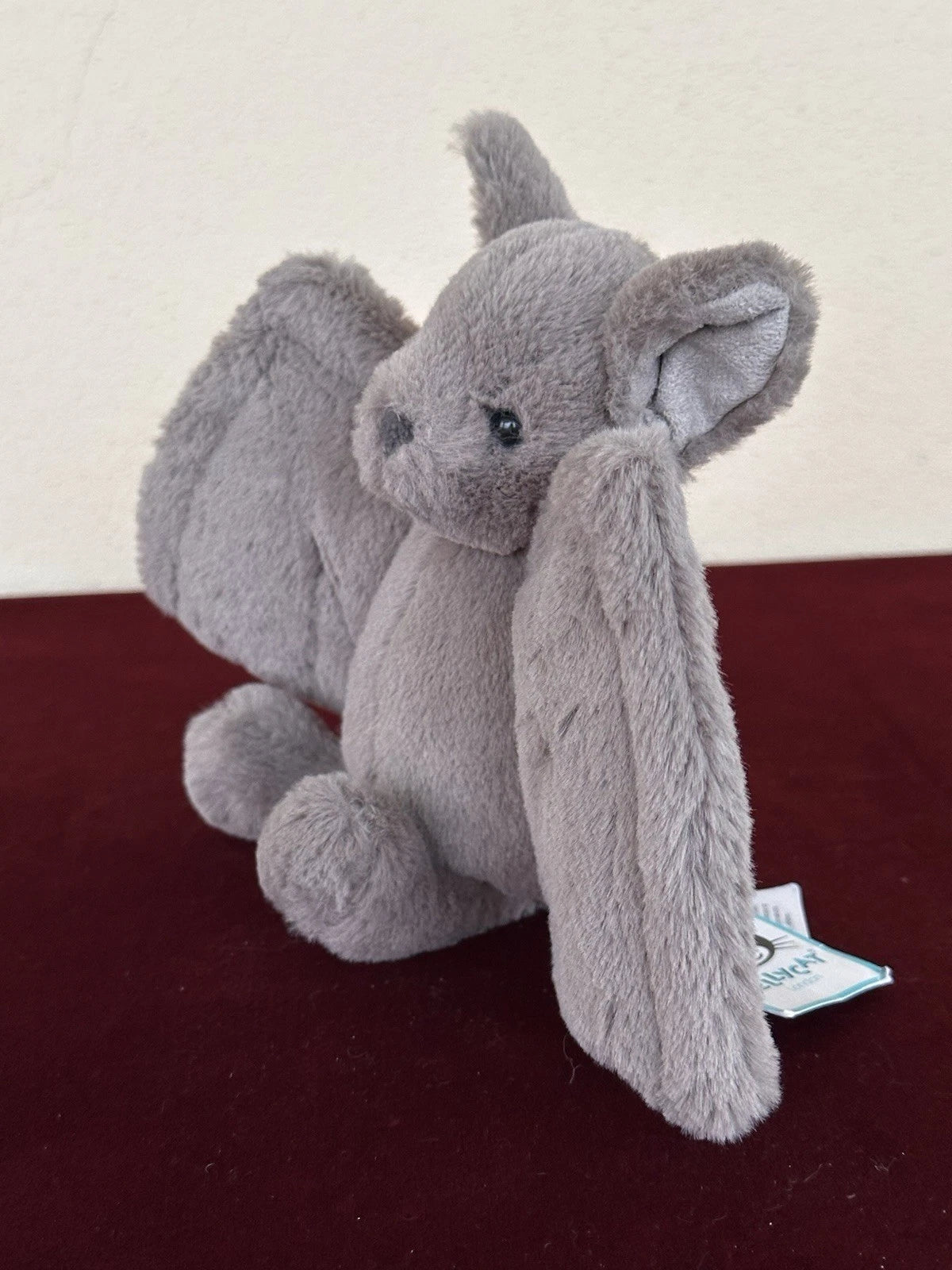 New Jellycat Small Bashful Bat BNWT Retired Rare Halloween Grey Bat Plush cm.20