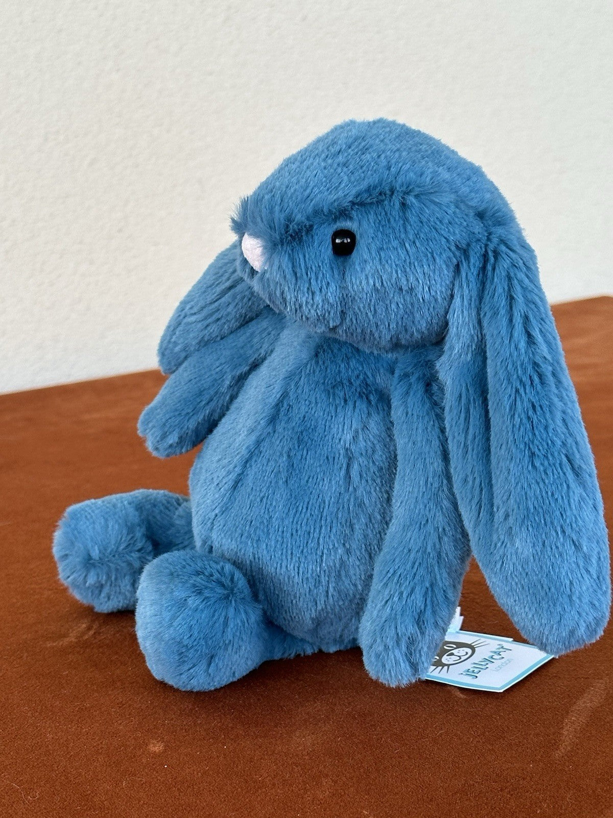 NUOVO Jellycat Small Bashful Mineral Bunny nuovo con etichette blu ritirato raro coniglio peluche cm20-