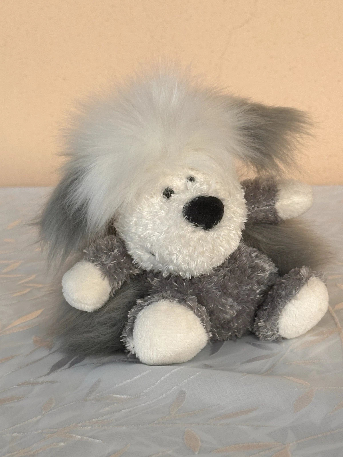 Jellycat Pudding Sheepdog nuovo senza etichette bicolore cucciolo cane raro cucciolo in pensione peluche cm.15