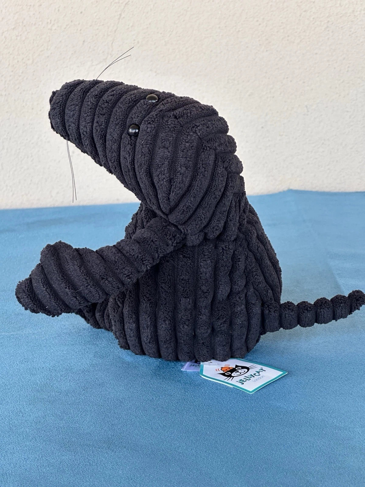NUOVO Jellycat Small Cordy Roy Mole nuovo con etichette giocattolo morbido 9" nero velluto a coste