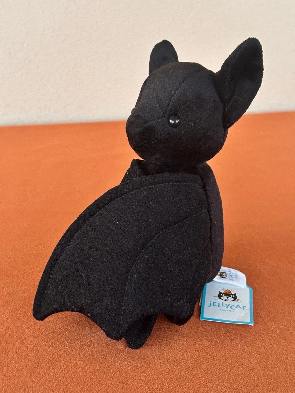 NEW Jellycat Wrapabat Black BNWT Velvety Dark Bat Retired Halloween Rare Plush