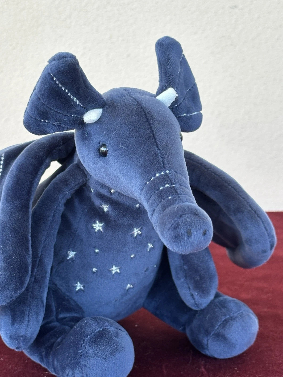 Jellycat Moonlight Dragon raro drago vellutato blu navy in pensione giocattolo morbido peluche
