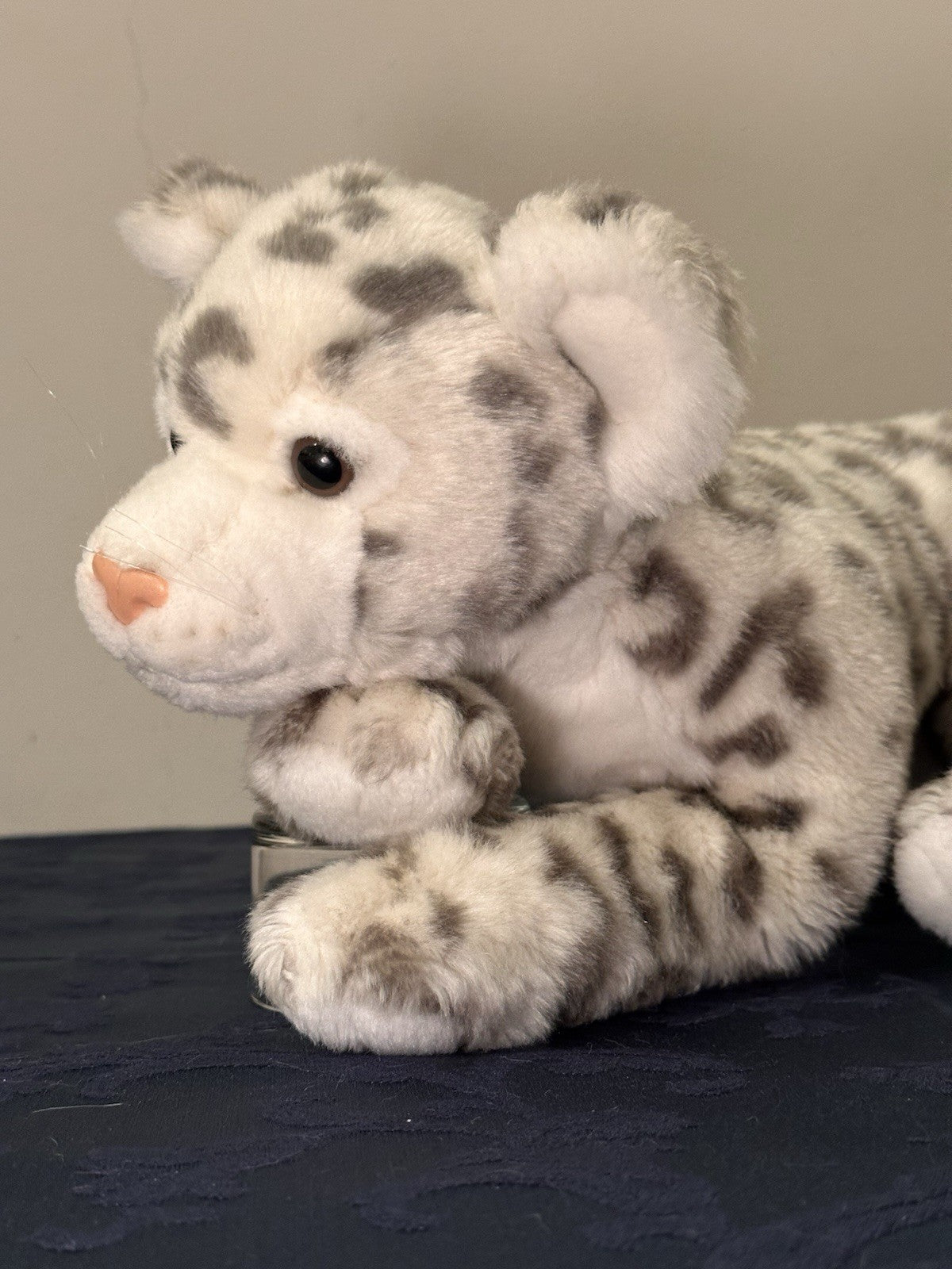 Peluche WWF Anna Club grande leopardo delle nevi raro ritirato HTF giocattolo morbido da collezione-