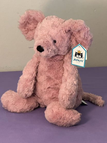 NUOVO Jellycat Charmed Marcella Mouse nuovo con etichette rosa polvere testurizzato topi morbidi ritirato-