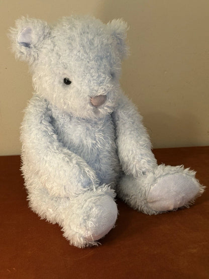 Orsacchiotto Jellycat Large Whisper Bear nuovo senza etichette raro HTF azzurro chiaro giocattolo morbido