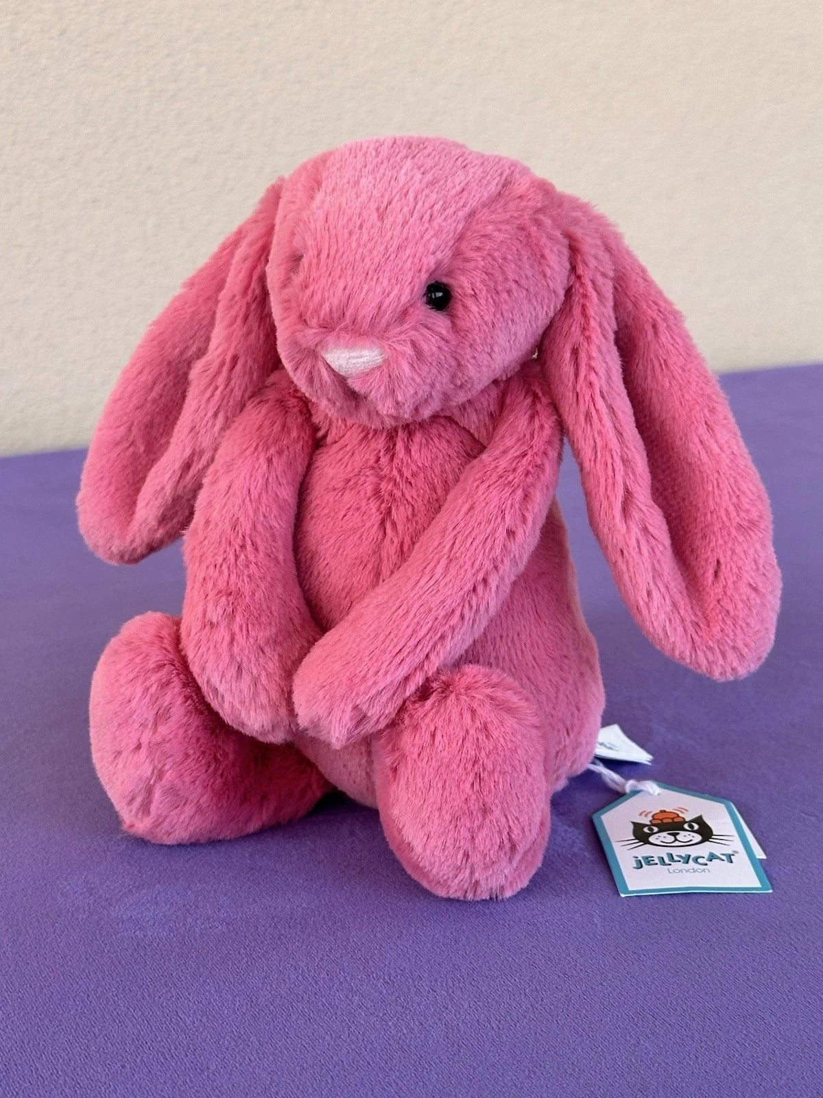 Jellycat Small Bashful Cerise Bunny BNWT 8” Retired Pink Rabbit Soft Plush