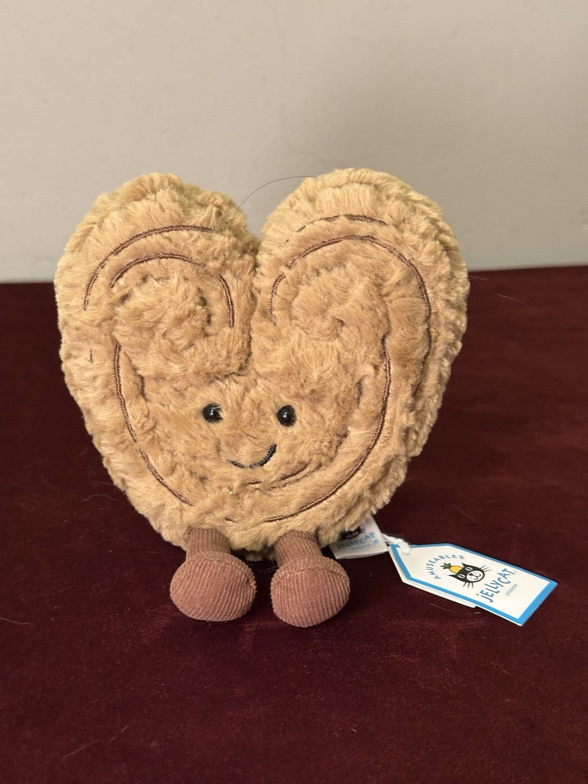 NUOVO Jellycat Amuseables Philippe Palmier Nuovo con etichette Parigi Esclusiva Pasticceria Cuori-