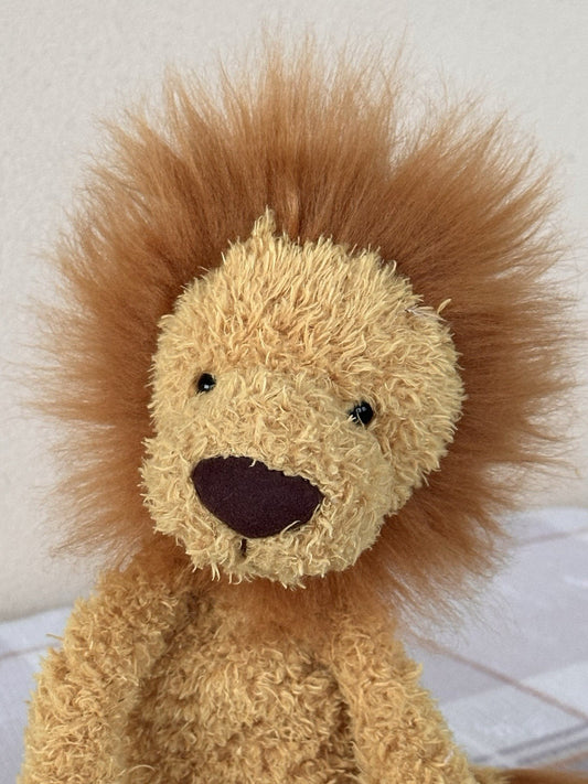 Peluche Jellycat Wild Thing Lion gambe lunghe fagiolo coccoloso morbido raro ritirato-