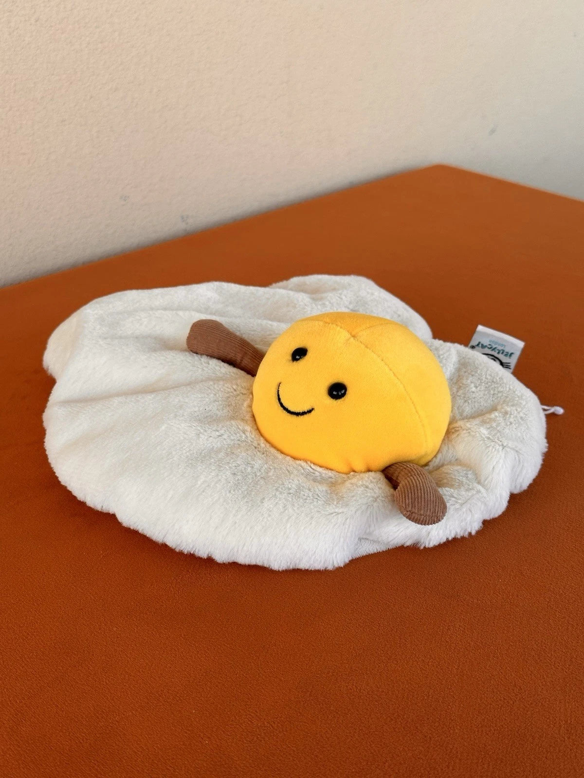 Jellycat Amuseable Fried Egg BNWOT Rare Retired Collectible Soft Toy Plush