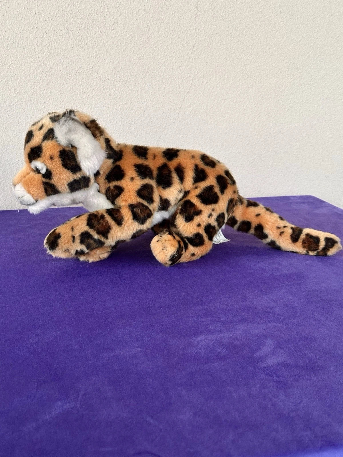 WWF Anna Club Plush Lying Down Leopard Rare Retired HTF Soft Toy Collectible