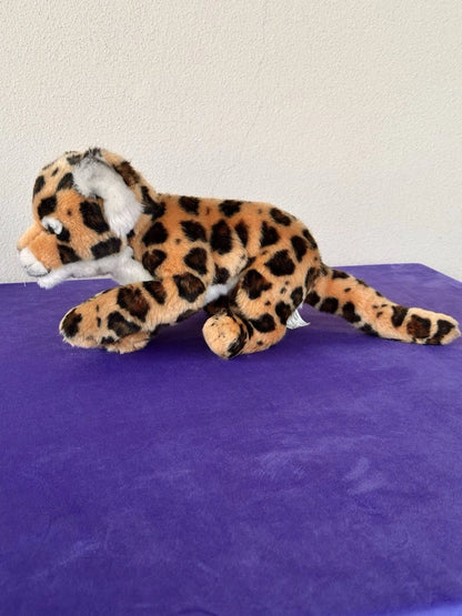 WWF Anna Club Plush Lying Down Leopard Rare Retired HTF Soft Toy Collectible