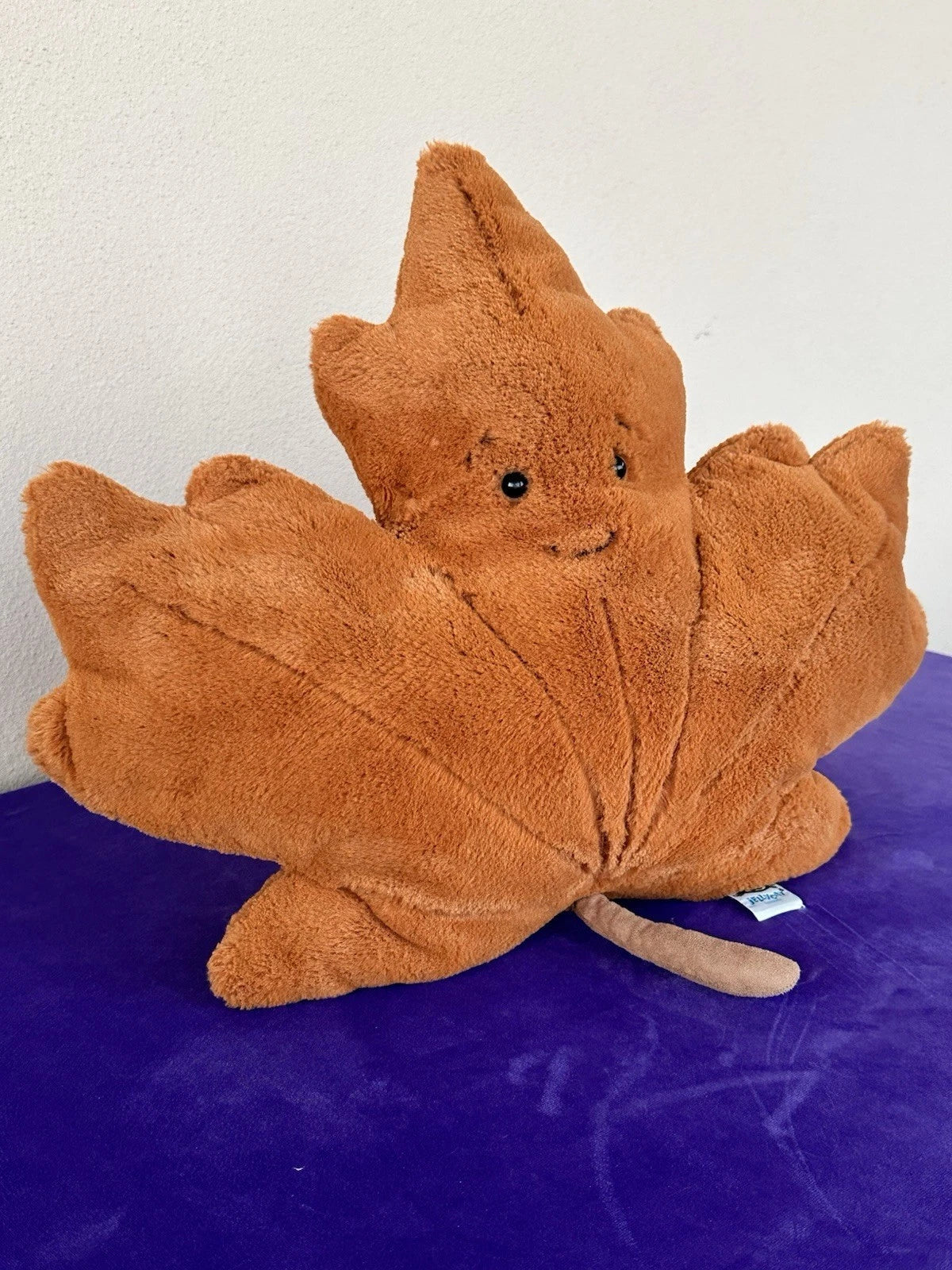 Jellycat Woodland Maple Leaf Large Warm Brown Leave Rare Retired Soft Toy Plush
