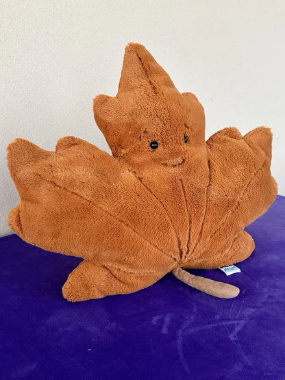 Jellycat Woodland Maple Leaf Large Warm Brown Leave Rare Retired Soft Toy Plush