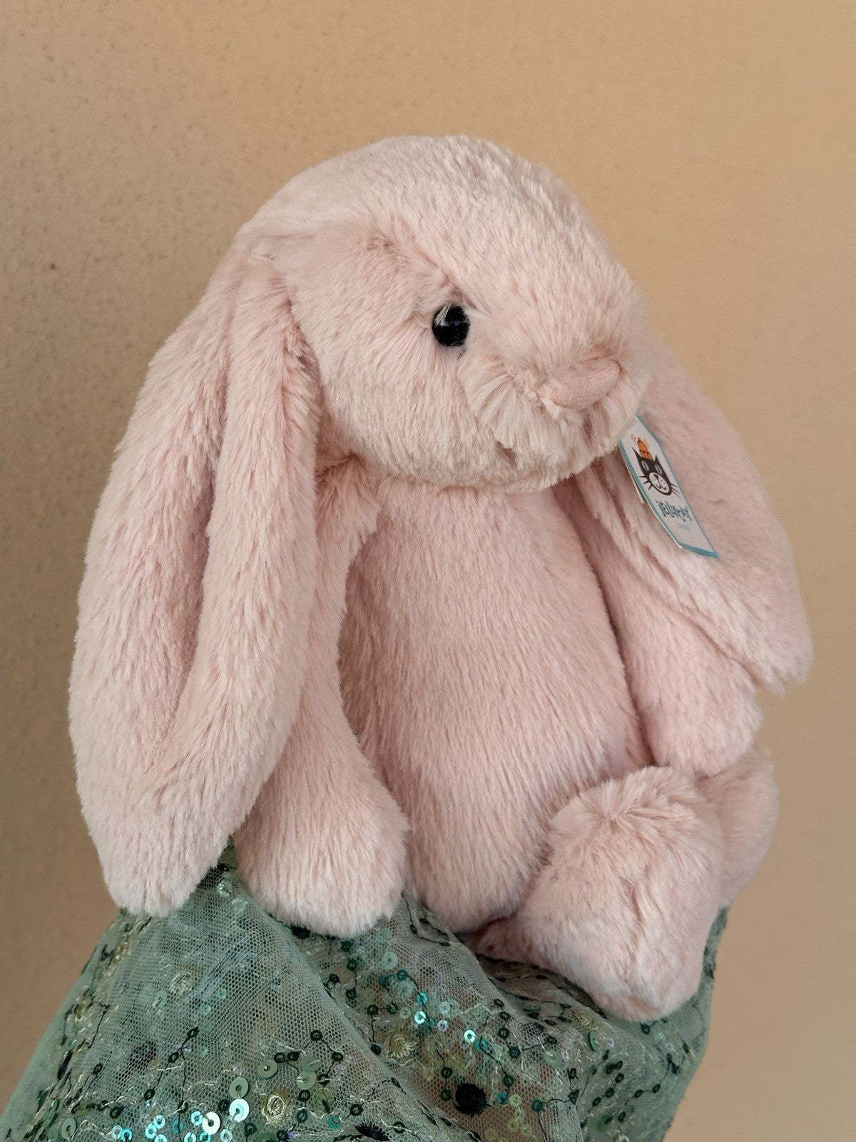 NUOVO Jellycat Medium Bashful Blush Bunny Nuovo con etichette Ritirato Raro Coniglio Rosa Giocattolo Morbido-