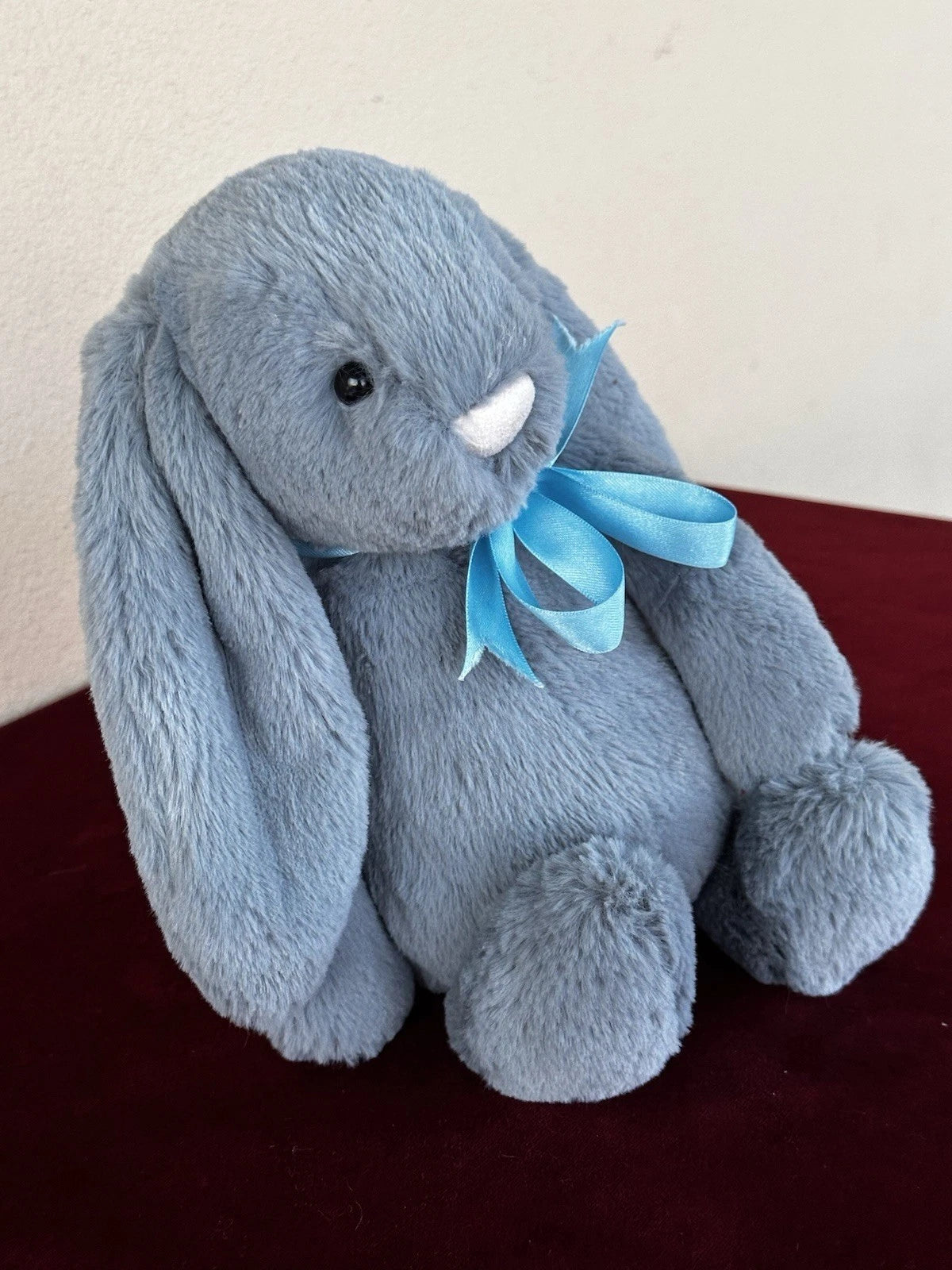 Jellycat Medium Bashful Dusky Blue Bunny BNWOT Retired Dust Blue Rabbit Plush
