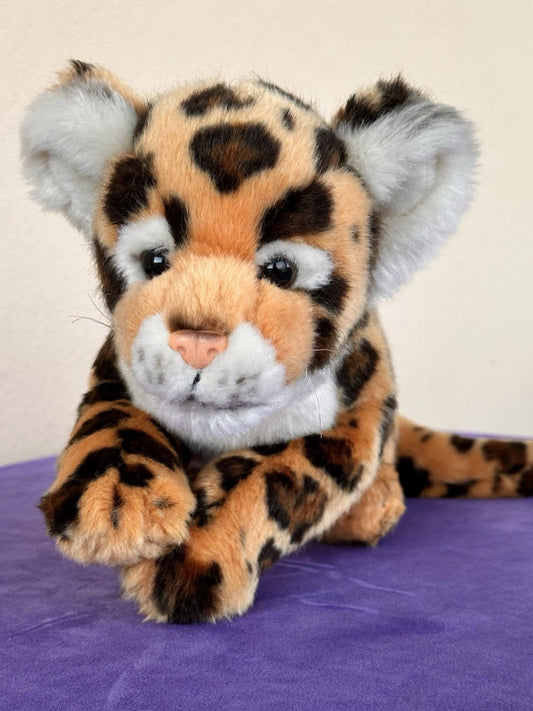 WWF Anna Club Plush Lying Down Leopard Rare Retired HTF Soft Toy Collectible