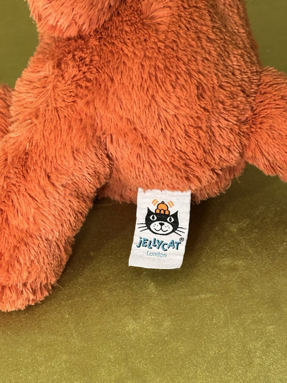 Peluche Jellycat Cushy Fox Vivid Orange Fox giocattolo morbido raro ritirato medio 12"-