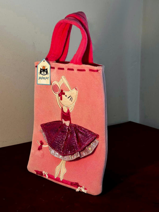 NUOVO Jellycat Pirouette Mouse Holdall nuovo con etichette ballerina ballerina applicata borsa foderata-