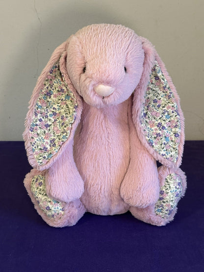 Jellycat Coniglietto Grande Timido Fiori di Tulipano Coniglio Rosa in Pensione con Fiori cm.36-