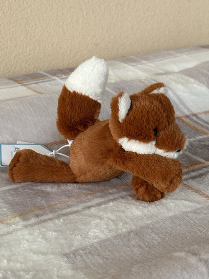 NUOVO peluche Jellycat Tiny Smudge Fox nuovo con etichette bambino volpe rossa sdraiata raro giocattolo morbido ritirato-