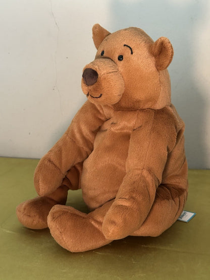 NUOVO Jellycat Rumpletum Bear Nuovo con etichette Marrone Scamosciato Orso Giocattolo Morbido Beanie Ritirato 14"-