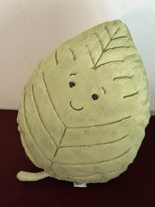 Peluche giocattolo morbido Jellycat Woodland foglia di faggio grande foglia verde raro ritirato-