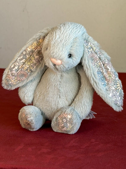 Jellycat Small Bashful Sage Blossom Bunny Light Green with Flower 8in Retired Rabbit