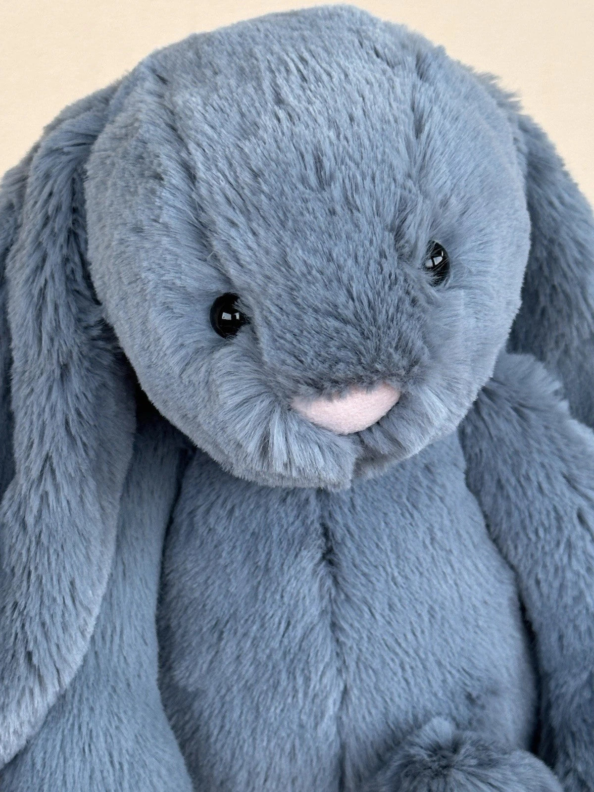 NUOVO Jellycat Medium Bashful coniglietto blu scuro nuovo con etichette coniglio in pensione morbido giocattolo peluche