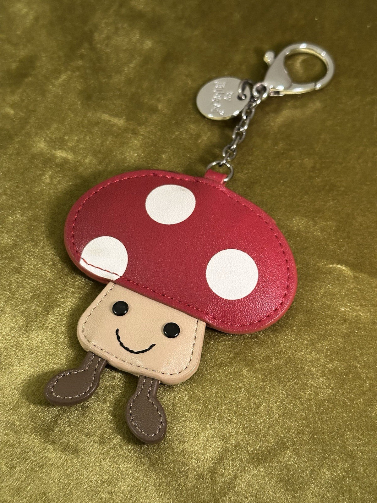 Charm borsa funghi Jellycat Amuseables nuovo senza etichette portachiavi in pelle portachiavi ritirato-