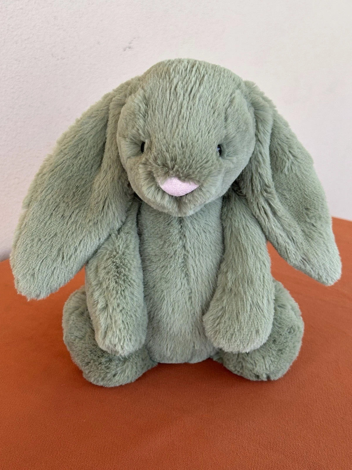 Peluche Jellycat Medium Bashful Felce Bunny nuovo senza etichette verde raro coniglio giocattolo morbido