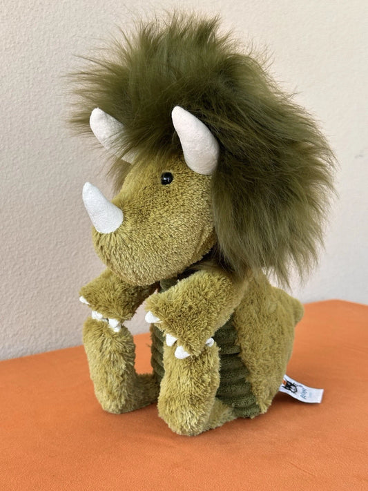 Jellycat Snagglebaggle Dennis Dino Rare Retired Prehistoric Green Dinosaur Plush