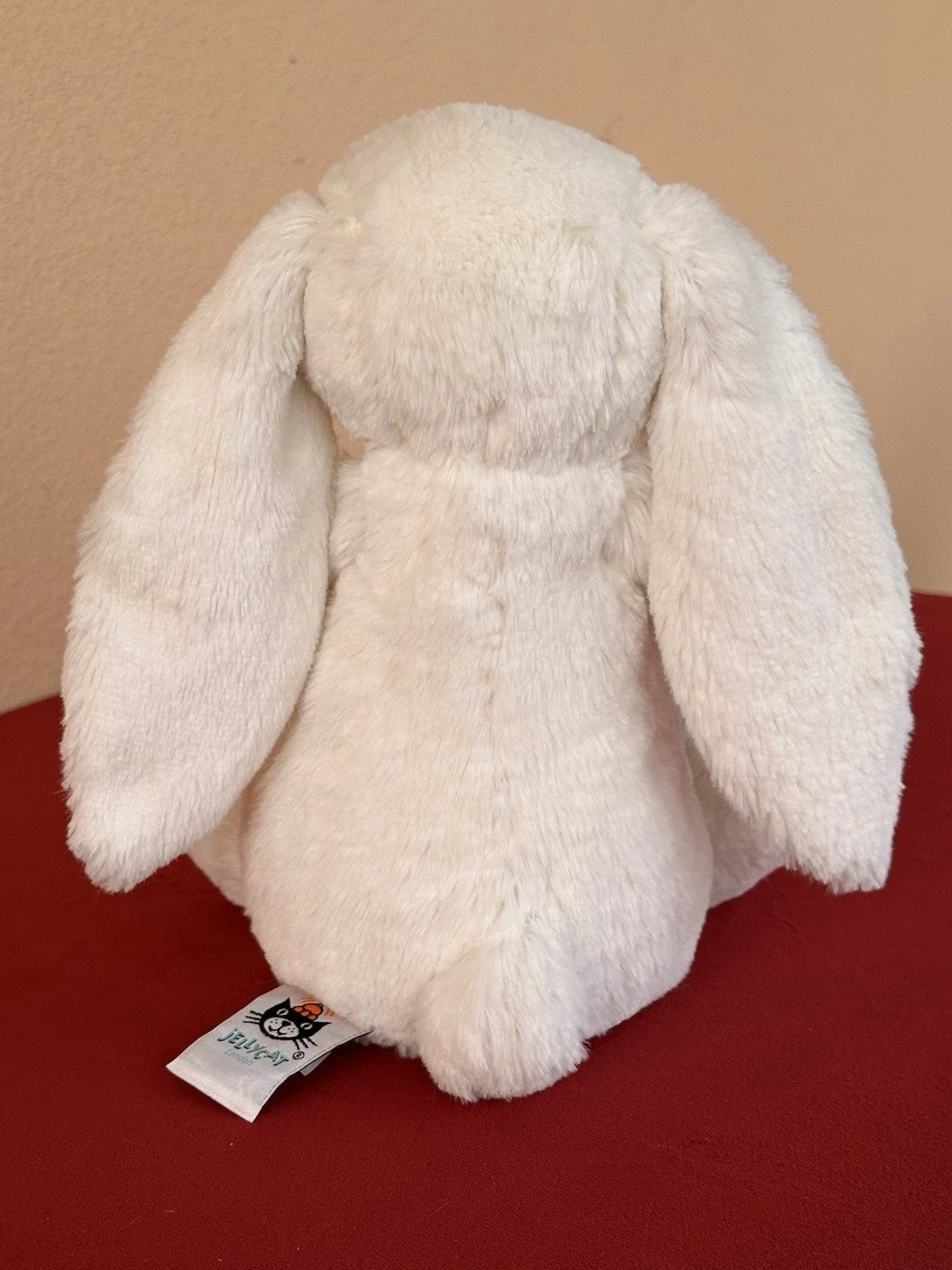 Jellycat Medium Bashful Candy Cane Bunny Rare Retired Soft Striped Rabbit Plush