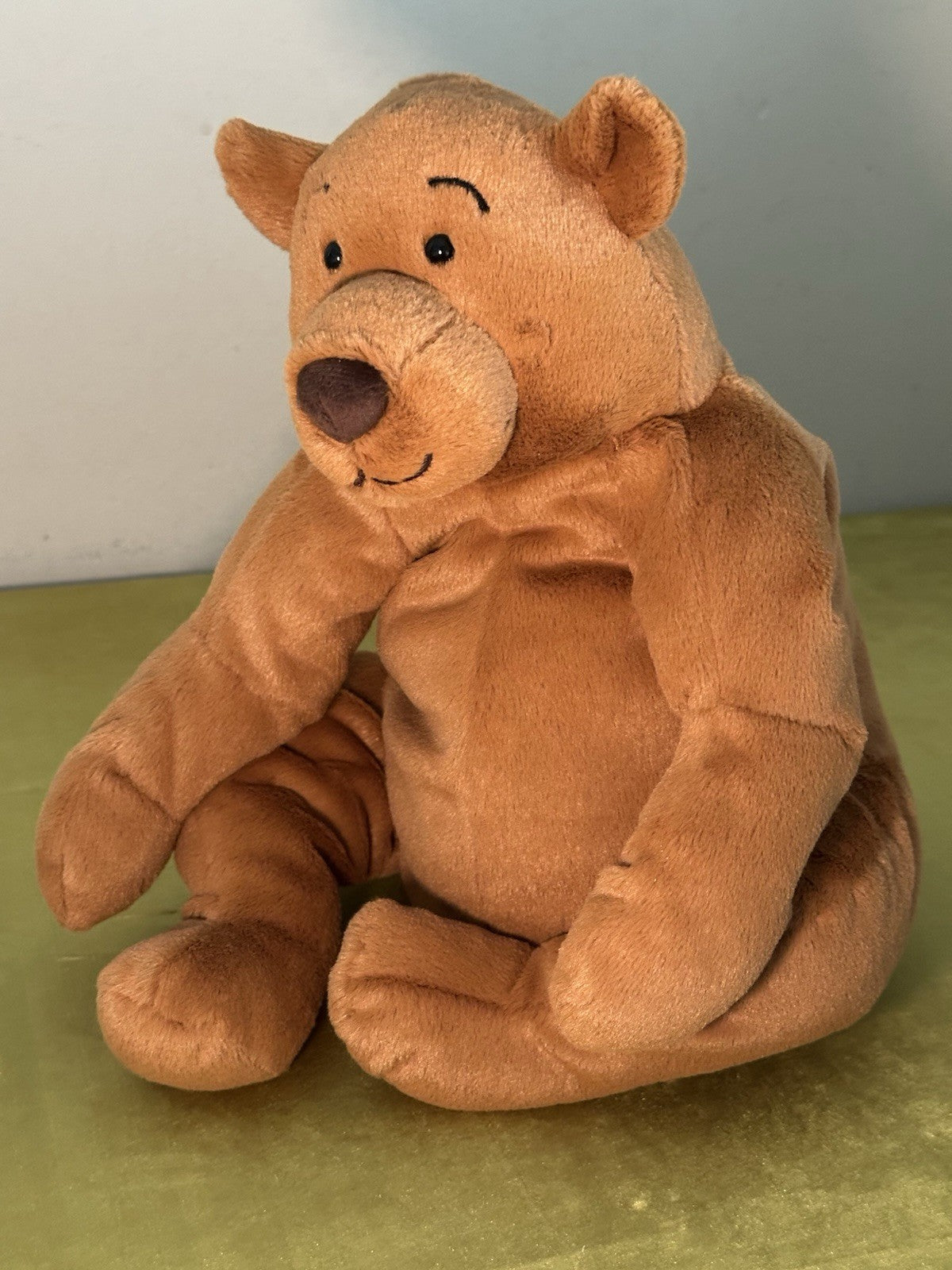 NUOVO Jellycat Rumpletum Bear Nuovo con etichette Marrone Scamosciato Orso Giocattolo Morbido Beanie Ritirato 14"-