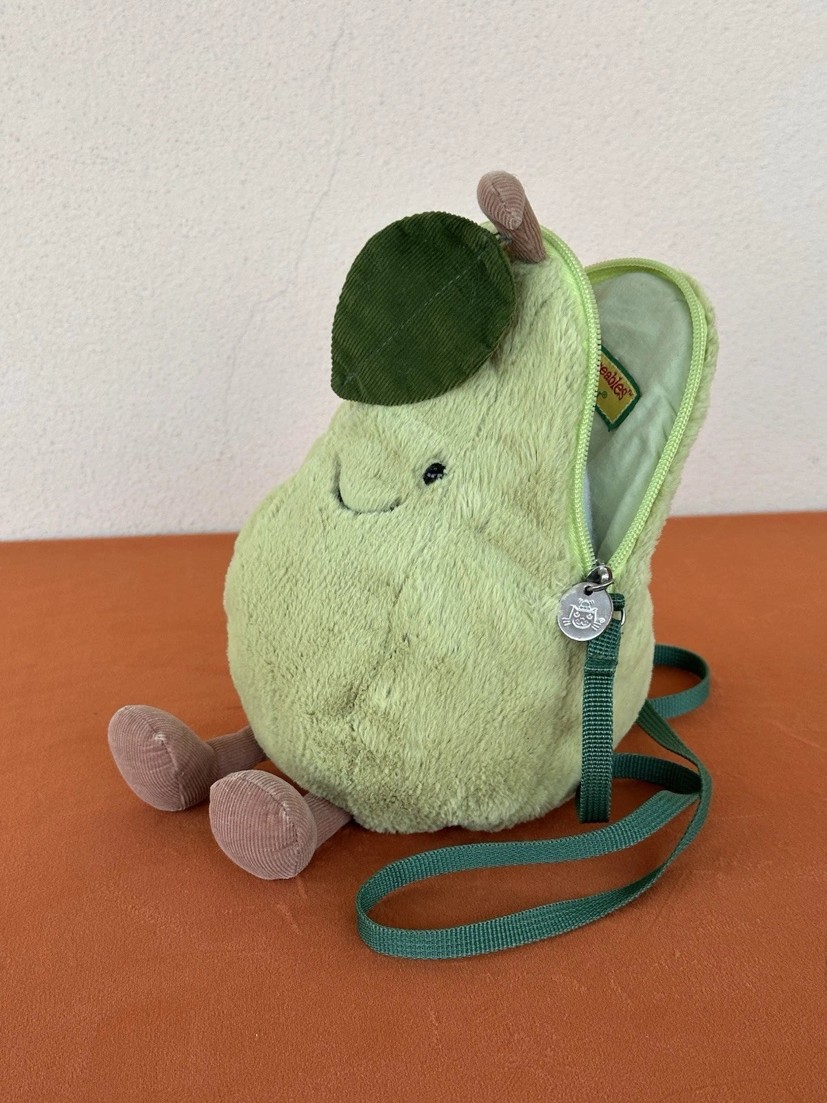 Borsa Jellycat Amusabile Pera Cibo Frutta Pensionato Tracolla Giocattolo Morbido Raro Peluche